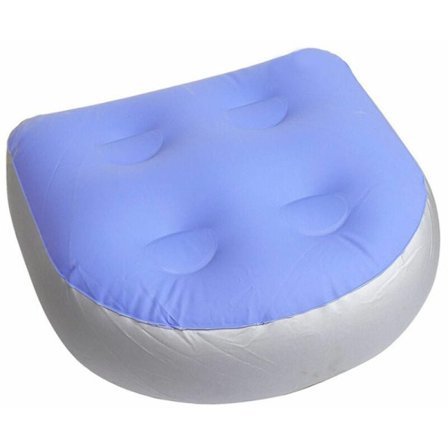 Uppblåsbar sittdyna med ryggstöd och sugkoppar, uppblåsbar kudde för spa, uppblåsbar dyna för vuxna och barn