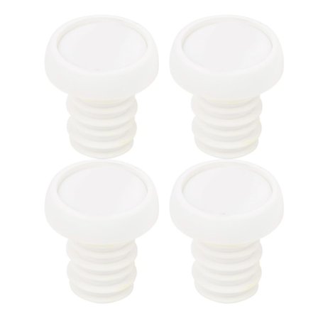 4 st ZTTO Styrändpluggar Fästa Mountainbike Handtag Låsring Cykeldelar Vit-tfrf