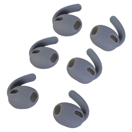 3 par silikonöronmuffar öronkrokar för Buds öronsnäckor, svettsäkra