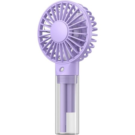 Bärbar Fläkt med Dimmfunktion - Uppladdningsbar Handhållen Personlig Vattenfläkt med Spray 32ml Vattentank Mini Kylande Handfläktar för Resor