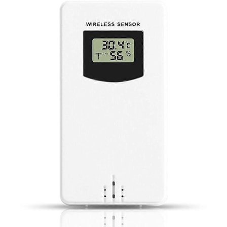 Værstasjon Tilbehør, Trådløs Sensor Sonden Temperaturmåler Utendørs Erstatning Sensor, Nøytral Hvit Cisea