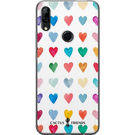 Yhteensopiva Puhelinkuori Huawei Huawei P Smart Z Cactus and Friends - Watercolor Love Grid