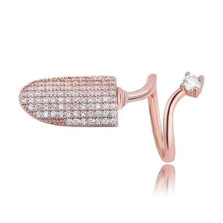 Nagelring för Kvinnor Guld Silver Färg Ring Isad Ut Aaa Mikro Pave Justerbar Ring Hip Hop Smycken Present