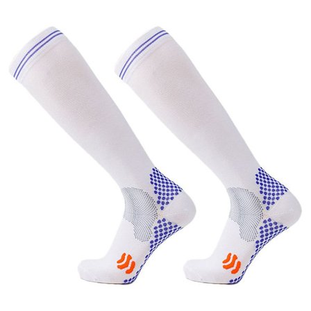 Ammattilaisten miesten kompressiotyylin urheilukorkeat sukat, Bean White KLB