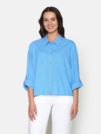 B. COPENHAGEN - Hør Skjorte - Blå