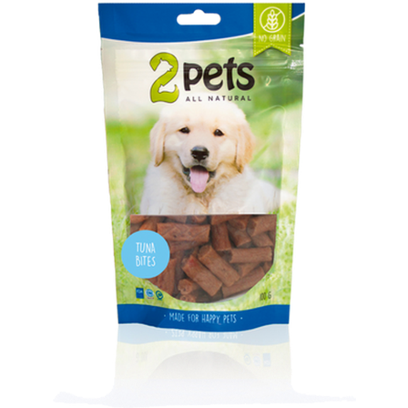 2 pets - Dogsnack Tuna Bites - Hundegodteri 400 g - Hund - Hundegodbiter & tyggebein - Belønningsgodbiter for hund - ZOO.no