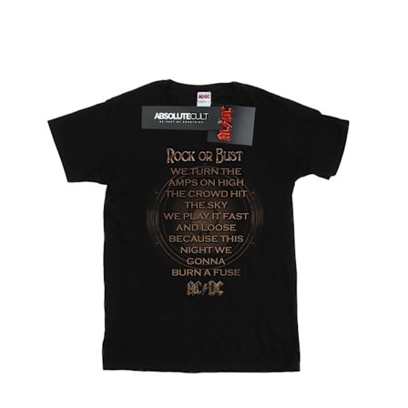 AC/DC Rock Or Bust Lyrics T-shirt S Svart