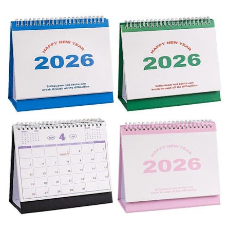 4 st 2026 Bordskalender: Stående Vändbar Skrivbordskalender Med Engelsk Design - Vanetracker Månadsplaneringsschema Organisera För Kontor Hem[D]