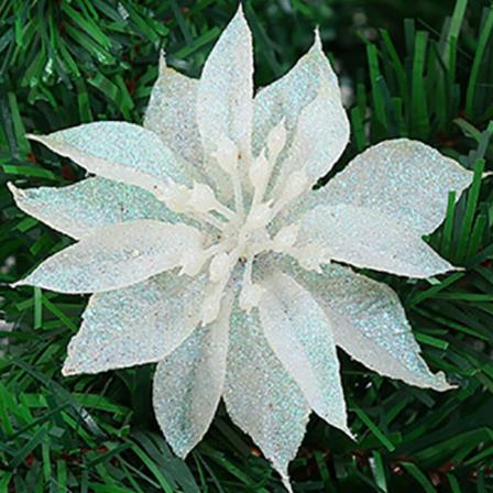 10st Julgran Artificiell Julstjärna Glitter Blomsterdekor