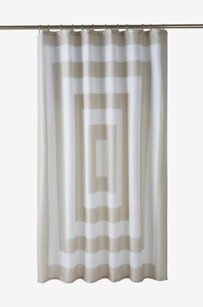 Jotex - Dusjforheng Beige/hvit - WILLIAM - Kjøp Dusjforheng hos Jotex