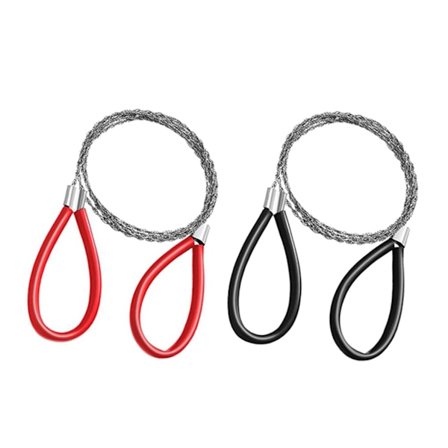 4 stk. rustfrit stål kabelsav metaltrådssav håndlomme snor reb sav nødsituation overlevelsessav PVC rør skæreværktøj