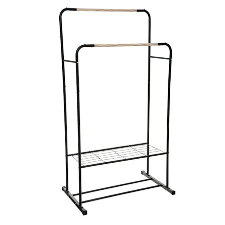 Tøjstativ af metal - sort - 80 x 50 x 150 cm