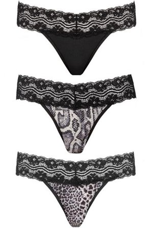 Underneath Jane Thong Set mit 3 Stück S/M