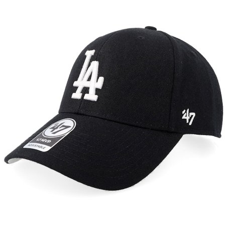 47 Brand - MLB Musta adjustable Lippis - Los Angeles Dodgers 47 Mvp Black/White Adjustable @ Hatstore