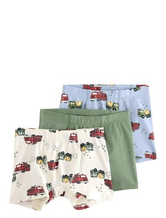 Lindex Boxer 3 Pack Aop Fire Engine H - Multi/patterned - 86/92