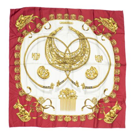 Hermès Vintage, Pre-owned Scarf Rood, Heren, Maat:ONE Size