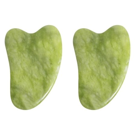 2 stk Jade Gua Sha-brett GuaSha skrapeter massasjeværktøy ansikt
