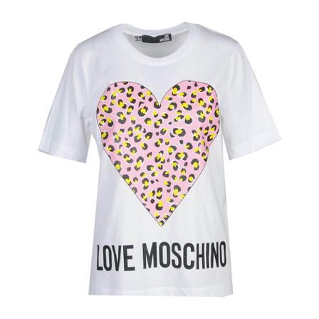 Love Moschino T-Shirts Hvid, Dame