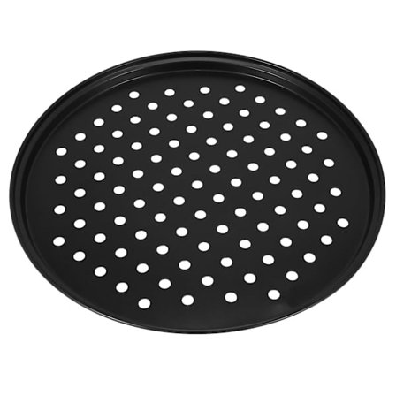 10 Tuuman Henkilökohtainen Reikäinen Pizza-Pannu Musta Hiiliteräs Tarttumaton Päällyste Helppo Puhdistaa Pizza