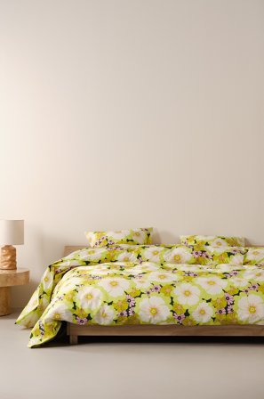 Jotex - Dynetrekksett Dobbeltseng Økologisk Lime/grønn - FRIDA - Kjøp Dobbeltseng hos Jotex