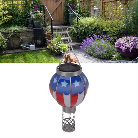 Solcelle lanterne varmluftsballon miljøvenlig varm belysning hængende lys til boligindretning udendørs