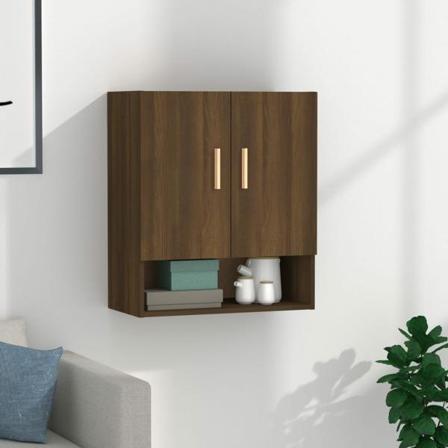 Vidaxl Väggskåp Brun Ek 60x31x70 Cm Konstruerat Trä Brun