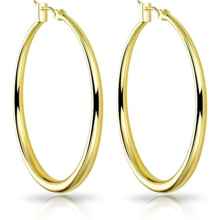 Kullatut 40 mm creole-korvakorut