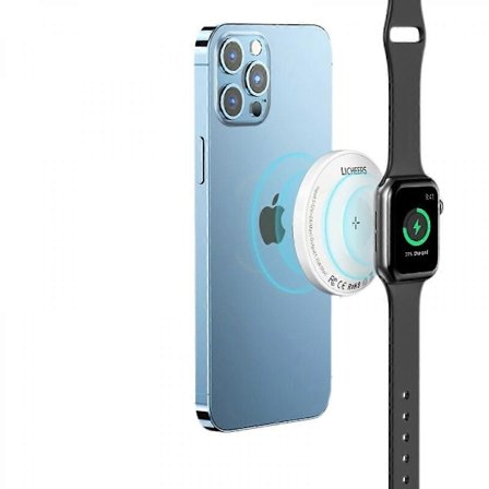 15W Magnetisk Trådlös Laddare MagSafe Laddare Trådlös Reseladdare Kompatibel med iPhone Serien Kabel (Ingen Adapter)