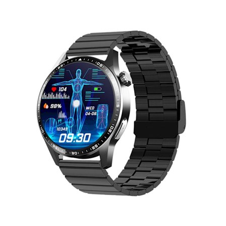 Smartklokke med stressovervåking, EKG, blodsukker, urinsyresporing, Bluetooth-anrop, SOS-funksjon og sportsmoduser