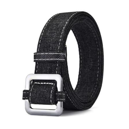 Denim Canvas Bälte Legering Icke-poröst spänne Midjeband GRÅT grey