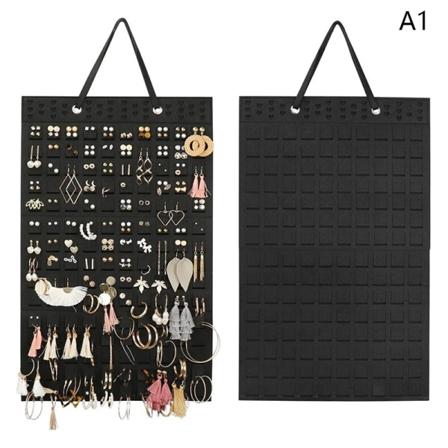 Veggmontert smykker Vis Organizer Veske Vertikal øredobber Nec - Perfet Black