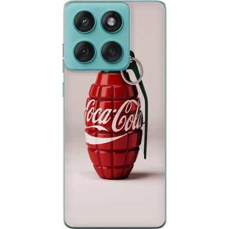 Kompatibelt Mobildeksel til Motorola Motorola Edge 60 Fusion Kunstnerisk illustrasjon av Coca Cola granateple i rødt og grønt, pop art inspirert mot