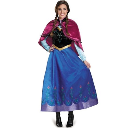 Voksen Prinsesse Anna Kostume Jul Cos Fancy Dress Outfit_c