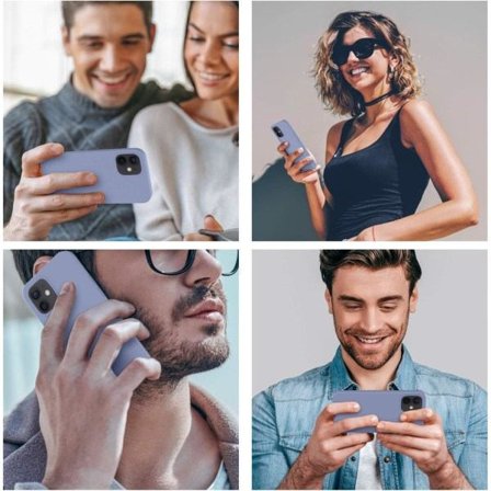 Designad för iPhone 12-fodral, Designad för iPhone 12 Pro-fodral, Silikon Stötsäker telefonfodral med [mjukt anti-scratch mikrofiberfoder] 6,1 tum, 