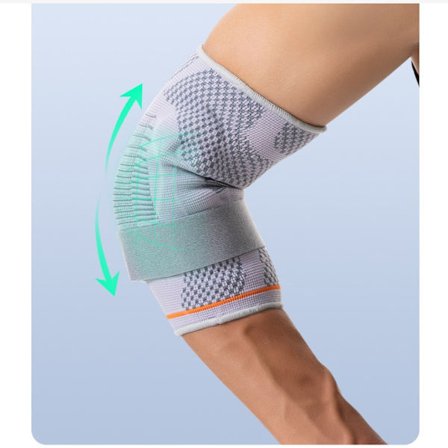 Justerbar Kompression Sports Albuebeskytter med Silikone Polstring til Støtte og Beskyttelse M