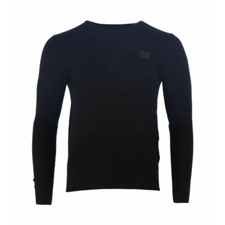 Antony Morato, Sweater Slim Fit In Stretch Viscose Blend Yarn With Logoed Meta Zwart, Heren, Maat:L