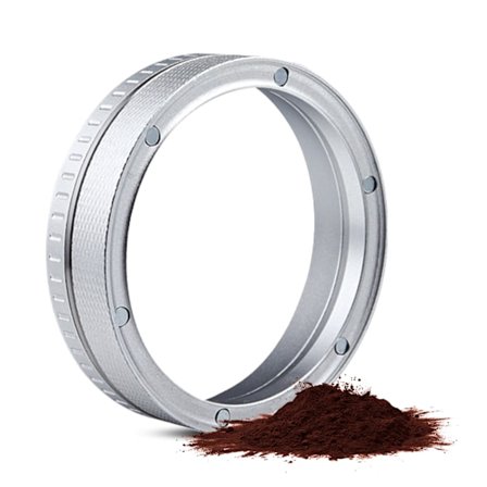 Espresso Kaffedoserings Tratt i Diamanttexturerad Aluminiumlegering med 6-punktsmagneter, Passar 51mm Delonghi, Donlim, Breville, Bialetti Portafilter