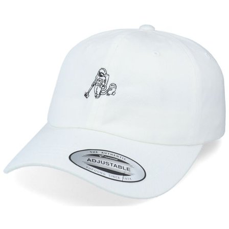 Abducted - Vit unconstructed Keps - Tiny Astrocleaner White Dad Cap @ Hatstore