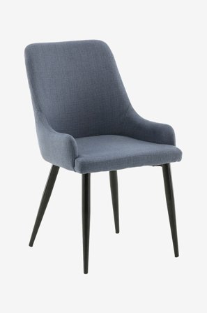 Venture Home - Spisebordsstol Pia Stof, 2-pak - Blå - Stole - Fra Homeroom