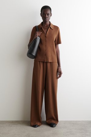 COS Women's Fluid Jersey Joggers in Orange