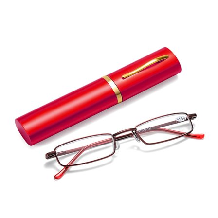 Effektiva, stilrena läsglasögon med styrka (+1.0-+4.0) 1.0 Röd Ed