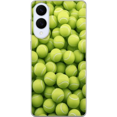 Kompatibel Mobilcover til Samsung Samsung Galaxy S25 Edge Mønster af grønne tennisbolde i høj detalje, sporty motiv med gentagende tekstur og stær