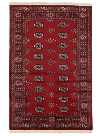 Tapis D'orient Pakistan Boukhara 2Ply 123X189 Rouge Foncé/Noir (Laine, Pakistan)