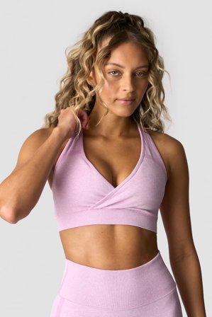 Soft Seamless Adjustable Sports Bra Lavender Melange