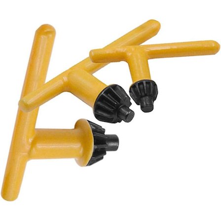 3-pack borrnycklar 6 mm/10 mm 13 mm 16 mm borrchucknyckel universell ersättning metall T-formade nycklar för borrchuckar