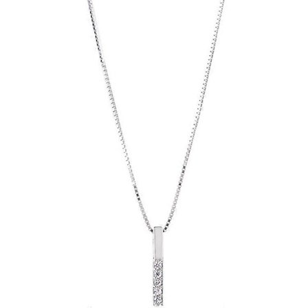 2022 Nytt koreansk inline diamantkjede for kvinner Trendy damesmykker Motstår oksidasjon, 1 stk - Sølv