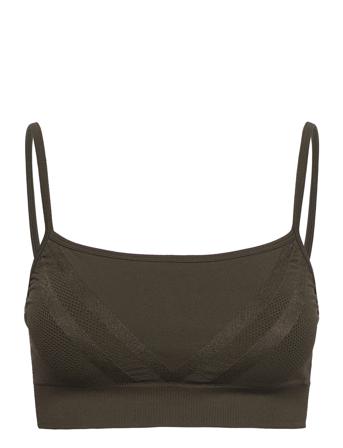 Seamless Strap Bra Top Lingerie Bras & Tops Sports Bras - ALL Khakigrønn Filippa K