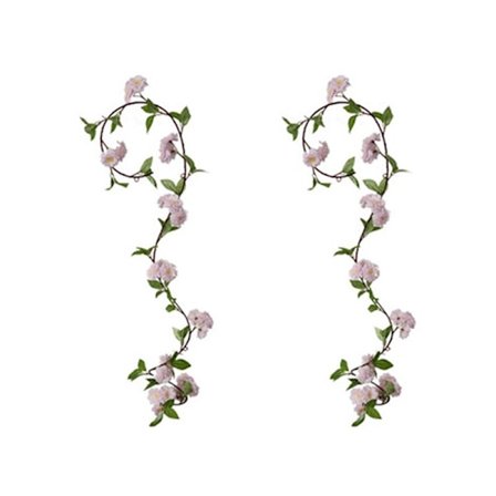 2 kpl Simulaatio Kirsikkapuu Köynnös Hääkoriste DIY Rattan Seppele Köynnös Juhla Puutarhakoriste