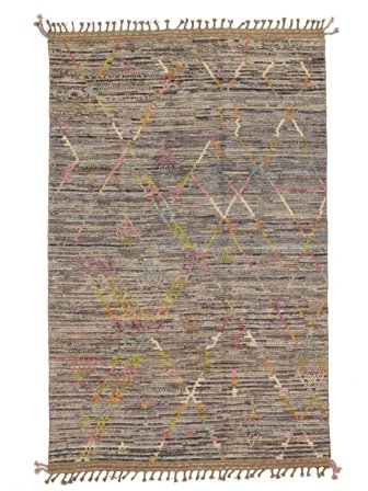 Berber Style Rug Hand Knotted 168X266 Brown/Dark Grey Afghanistan