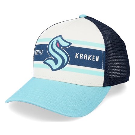 American Needle - NHL Blå trucker Caps - Seattle Kraken Sinclair Navy/Ivory Trucker @ Hatstore